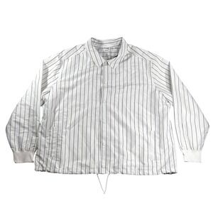 DSG Mens Coachs Jacket Pinstripe Pure White Water Repellent XXL DAM15108PRT